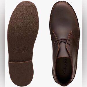 Clarks Men's Dark Brown Bushacre Chukka Boots Size 11